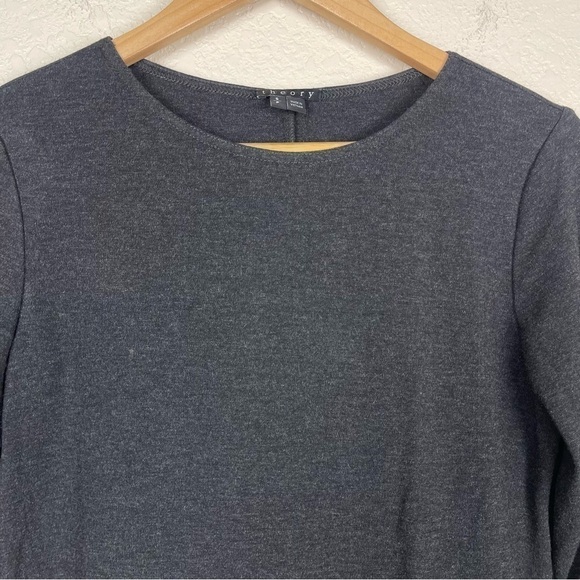 Theory Keiran Classical Black Drop Waist Lambskin Leather Dress Size Small Women - Picture 4 of 11